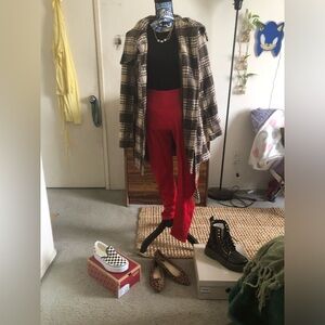 Women’s High-Waist Sexy Red Riding Pants